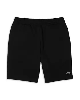 Флисовые шорты Lacoste стандартного кроя, черный