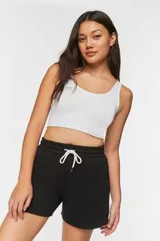 Флисовые шорты на шнурке Forever 21, черный