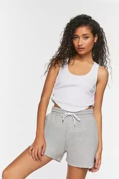 Флисовые шорты на шнурке Forever 21, серый
