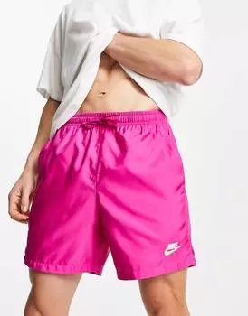 Флисовые шорты Nike Club активно-розового цвета