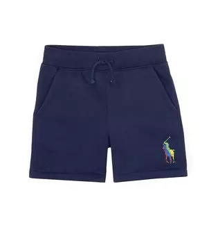 Флисовые шорты Polo Ralph Lauren Little Boys 2T-7 Big Pony, синий