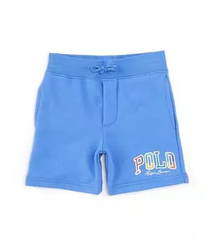 Флисовые шорты Polo Ralph Lauren Little Boys 2T-7 с логотипом Madras, синий