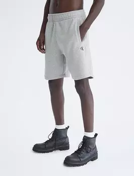 Флисовые шорты с логотипом Calvin Klein, серый