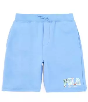 Флисовые шорты с логотипом Polo Ralph Lauren Big Boys 8–20 Madras, синий