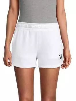Флисовые шорты с логотипом True Religion White
