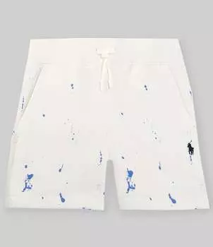 Флисовые шорты с защитой от брызг краски Polo Ralph Lauren Little Boys 2T-7, белый