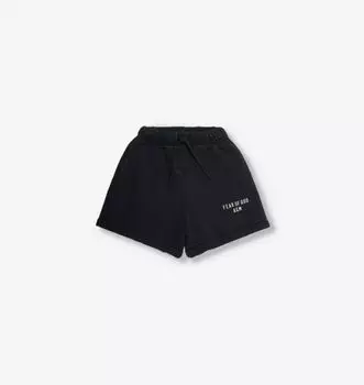 Флисовые шорты свободного кроя из хлопкового трикотажа 2-16 лет Fear Of God Essentials, черный