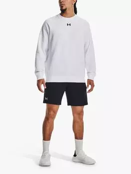 Флисовые шорты Under Armour Rival, черный/белый