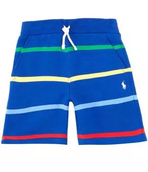 Флисовые шорты в полоску для мальчиков Polo Ralph Lauren Little Boys 2T-7, синий