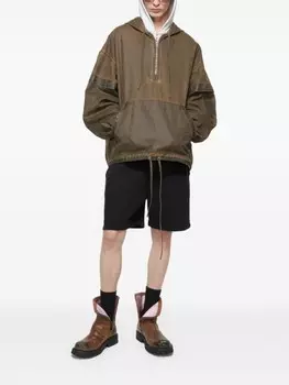 Флисовые спортивные шорты Acne Studios, черный