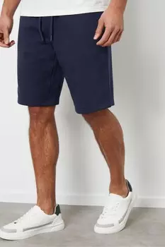 Флисовые спортивные шорты длиной до колена Threadbare, синий