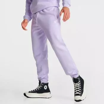 Флисовые спортивные штаны Converse Go-To с вышитыми звездами и шевроном, фиолетовый