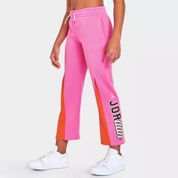 Флисовые спортивные штаны Jordan Mashup для девочек, розовый