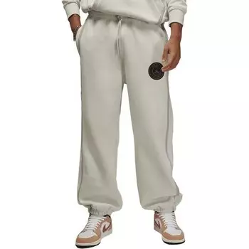 Флисовые спортивные штаны Jordan x PSG, цвет Knochenbeige/Schwarz