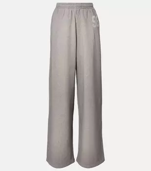 Флисовые спортивные штаны с логотипом Felin Acne Studios, Grey Melange