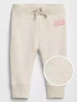 Флисовые спортивные штаны с логотипом Gap, бежевый