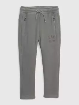 Флисовые спортивные штаны с логотипом Gap, серый