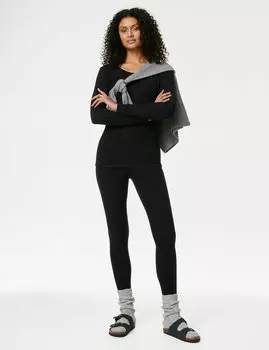 Флисовые термолеггинсы Heatgen Plus Marks & Spencer, черный