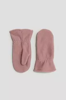 Флисовые варежки H&M, розовый