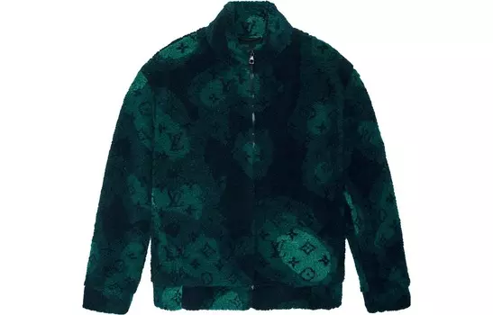 Флисовый блузон с монограммой и камуфляжным принтом, многоцветный Louis Vuitton, зеленый