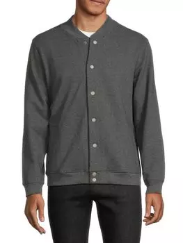 Флисовый бомбер пике Bonobos, цвет Dark Heather Grey