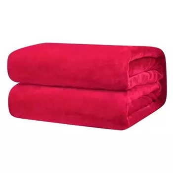 Флисовый двухспальный плед Oxodoi 20x27,55 дюймов, красный