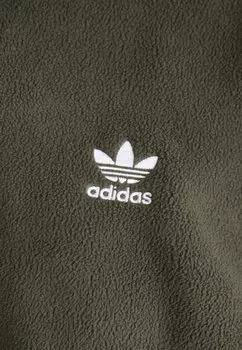 Флисовый джемпер HALF ZIP adidas Originals, оливковый