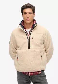 Флисовый джемпер HALF ZIP Superdry, светло-желтый