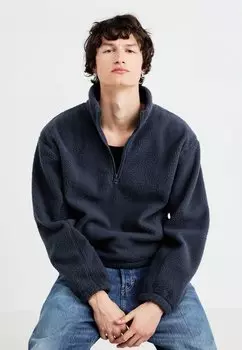 Флисовый джемпер HALF ZIP Weekday, темно-синий
