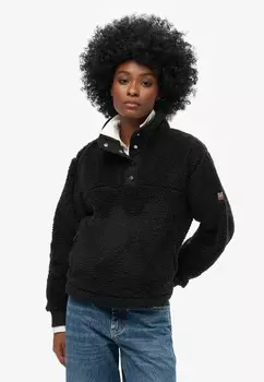 Флисовый джемпер HENLEY Superdry, черный