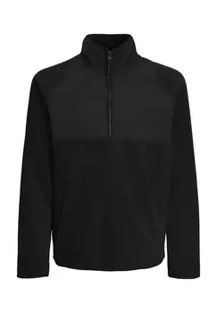 Флисовый джемпер JCOPEAK HIGH NECK HALF ZIP Jack & Jones, черный