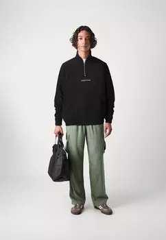 Флисовый джемпер JORVESTERBRO QUARTER ZIP Jack & Jones, черный