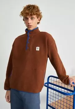 Флисовый джемпер Obey Clothing RAYS MOCKNECK, цвет sepia