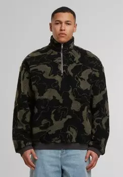 Флисовый джемпер PATTERN TROYER Urban Classics, оливковый