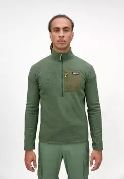Флисовый джемпер R1 AIR ZIP NECK Patagonia, зеленый