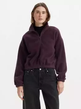 Флисовый джемпер с треугольным вырезом на молнии Levi's, фиолетовый