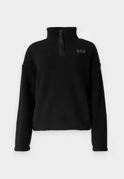 Флисовый джемпер SNAP LOGO GAP, черный
