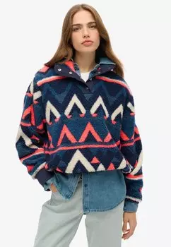 Флисовый джемпер SOFT PRINTED Superdry, синий