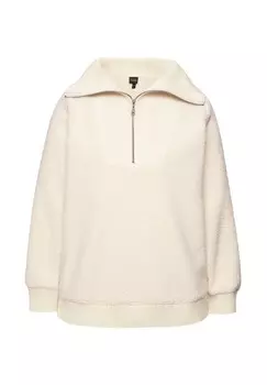 Флисовый джемпер TROYER COLLAR Ulla Popken, бежевый