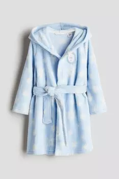 Флисовый халат H&M, голубой