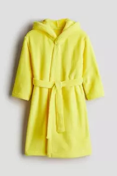 Флисовый халат H&M, желтый
