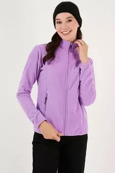 Флисовый кардиган с карманами и молнией Slim Fit, не скатывается и не скатывается 5907002 Lela, матовый сиреневый