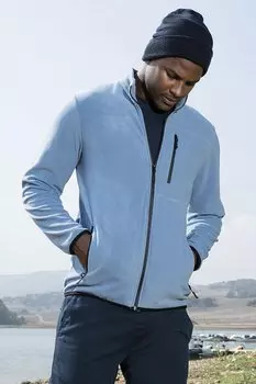 Флисовый кардиган с высоким воротником и карманами на молнии 5906028 Buratti, светло-бирюзовый