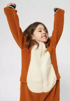 Флисовый комбинезон WeeDo "FOXDO Fox", функция роста, туалетная система, цвет Fuchsbraun