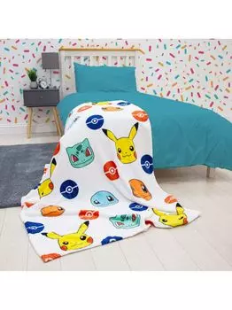 Флисовый плед со значком покемона