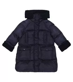 Флисовый пуховик Teddy Il Gufo, синий