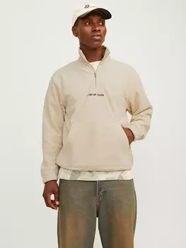 Флисовый пуловер Jack & Jones Fleece, кремовый