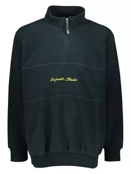 Флисовый пуловер JACK & JONES PLUS Fleece, темно-зеленый
