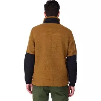 Флисовый пуловер Mountain мужской Topo Designs, цвет Dark Khaki/Black