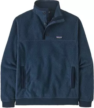 Флисовый пуловер на пуговицах из овчины - мужской Patagonia, синий